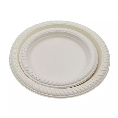 9in 10in Round Cornstarch Piring sekali pakai Biodegradable Piring Meja Bulat