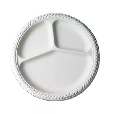 9in 10in Round Cornstarch Piring sekali pakai Biodegradable Piring Meja Bulat