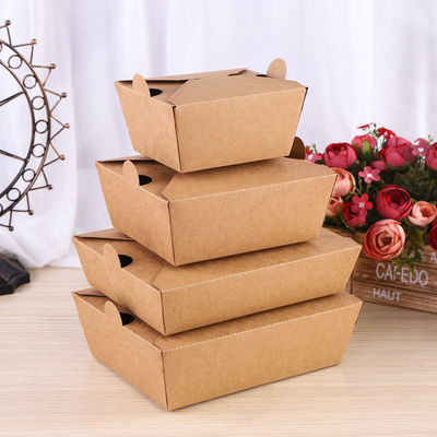 Kotak Kemasan Makanan Biodegradable Kotak Makan Siang Bento Kertas Kraft