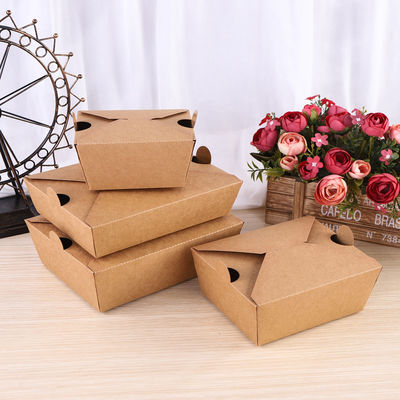 Kotak Kemasan Makanan Biodegradable Kotak Makan Siang Bento Kertas Kraft