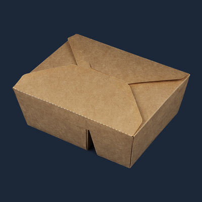 Kotak Sekali Pakai Kompartemen Bawa Pulang Kemasan Makanan Kertas Kraft Kotak Makan Siang