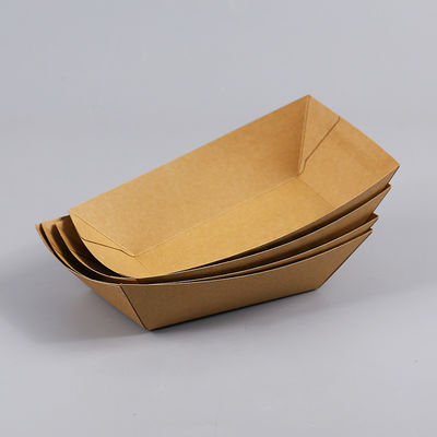0.25LB 25# Biodegradable Servis Meja sekali pakai Kapal Goreng Snack Tray