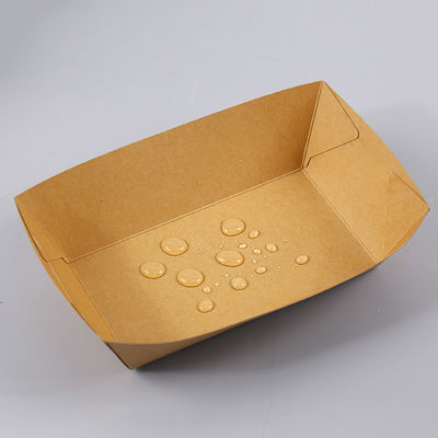 0.25LB 25# Biodegradable Servis Meja sekali pakai Kapal Goreng Snack Tray