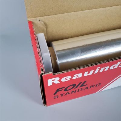 Gulungan Aluminium Foil 28mm Tahan Lembab untuk Pembungkus Katering Peralatan Makan Sekali Pakai yang Dapat Terurai Secara Hayati