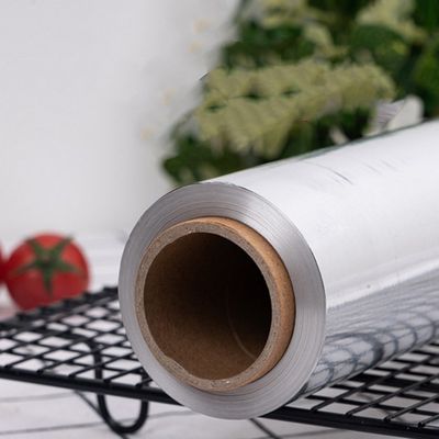 Gulungan Aluminium Foil 28mm Tahan Lembab untuk Pembungkus Katering Peralatan Makan Sekali Pakai yang Dapat Terurai Secara Hayati