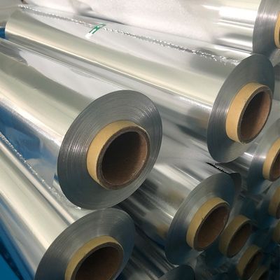 Gulungan Aluminium Foil 28mm Tahan Lembab untuk Pembungkus Katering Peralatan Makan Sekali Pakai yang Dapat Terurai Secara Hayati