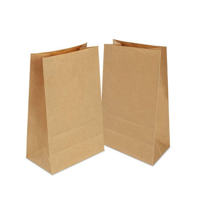 Kraft Biodegradable Disposable Tableware Candy Paper Bag Tanpa Gagang BSCI