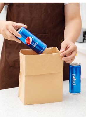 Kraft Biodegradable Disposable Tableware Candy Paper Bag Tanpa Gagang BSCI