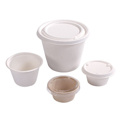 1oz 2oz 4oz sup kertas mangkuk salad sekali pakai dengan tutup cangkir porsi
