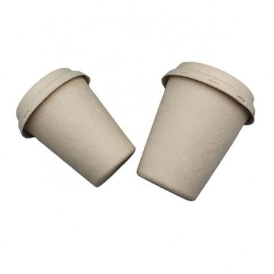 Milk Pfas Free Biodegradable Bagasse Tableware 8oz Disposable Takeaway Coffee Cups