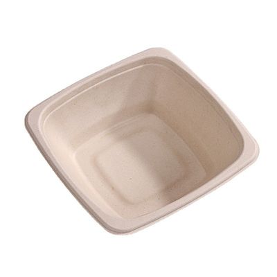 16 24 32oz Mangkuk Bagas Tebu Biodegradable Wadah Salad Buah Kotak dengan Tutup