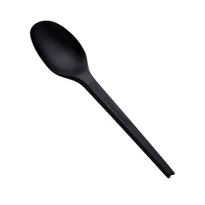 Perkakas Kompostable Party Tableware CPLA Set Piring Cangkang 165mm Pisau Selang Dengan Serbet
