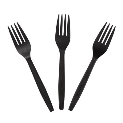 Perkakas Kompostable Party Tableware CPLA Set Piring Cangkang 165mm Pisau Selang Dengan Serbet