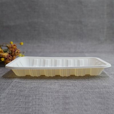 Biodegradable Sealed Meat Cornstarch Perlengkapan Meja Piring Makanan Beku 150mm