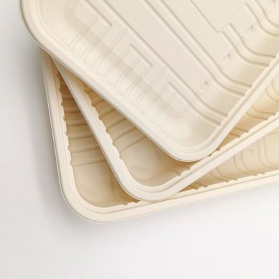 Biodegradable Sealed Meat Cornstarch Perlengkapan Meja Piring Makanan Beku 150mm
