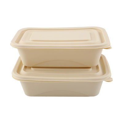 500 600ML Satu Kali Pakai Kompostable Cornstarch Meal Lunch Box Fast Food Packaging Box