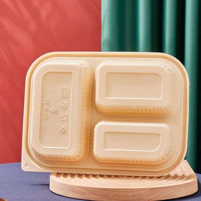 10 Inci 3 Kompartemen Perlengkapan Meja Kentang Bento Biodegradable Kontainer Makanan Kentang Kentang