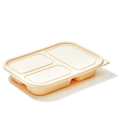 10 Inci 3 Kompartemen Perlengkapan Meja Kentang Bento Biodegradable Kontainer Makanan Kentang Kentang