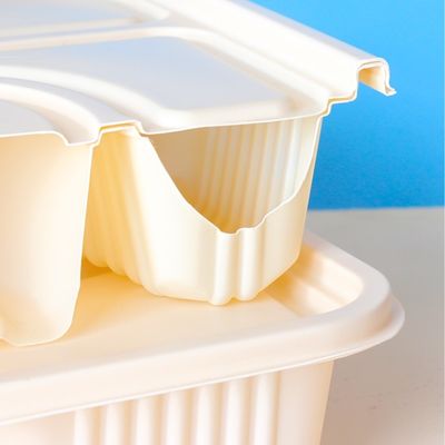 10 Inci 3 Kompartemen Perlengkapan Meja Kentang Bento Biodegradable Kontainer Makanan Kentang Kentang