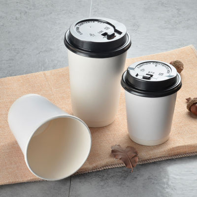 Custom Logo cangkir kertas sekali pakai teh minum panas 12oz 360ml cangkir kopi dengan tutup