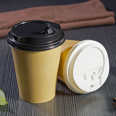 Custom Logo cangkir kertas sekali pakai teh minum panas 12oz 360ml cangkir kopi dengan tutup